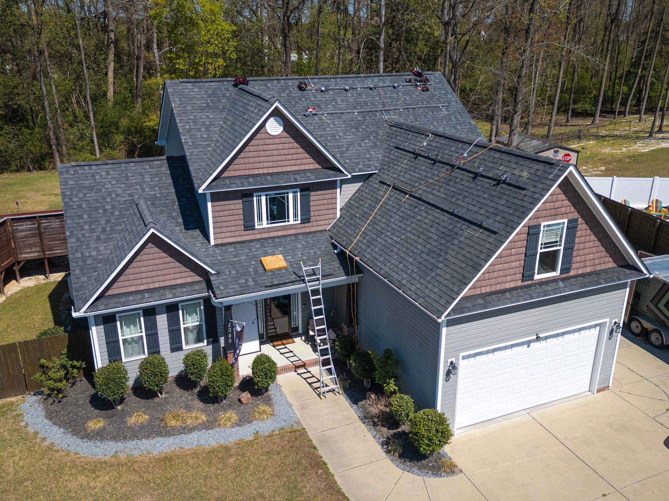Solar panels installed on a private home